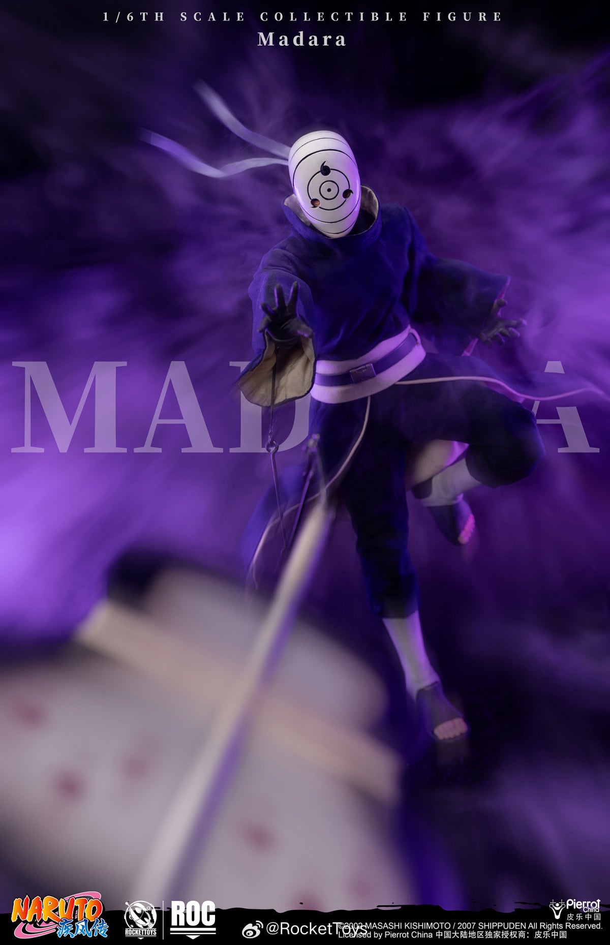 PRE ORDER – ROCKETTOYS ROC-021 1/6 NARUTO SHIPPUDEN MADARA UCHIHA (WHITE MASK)