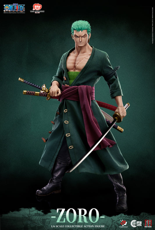 PRE ORDER – PIXEL POSES | COSMIC CREATIONS × JIMEI PALACE 1/6 ONE PIECE RORONOA ZORO ACTION FIGURE OVERSEAS VERSION PP-200595 STANDARD EDITION