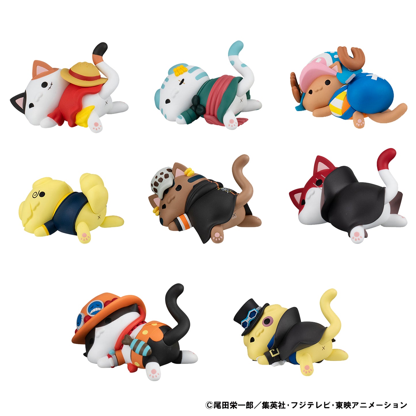 PRE ORDER – MEGA CAT PROJECT ONE PIECE NYAN PIECE NYAN! STICKIE! (SET OF 8)