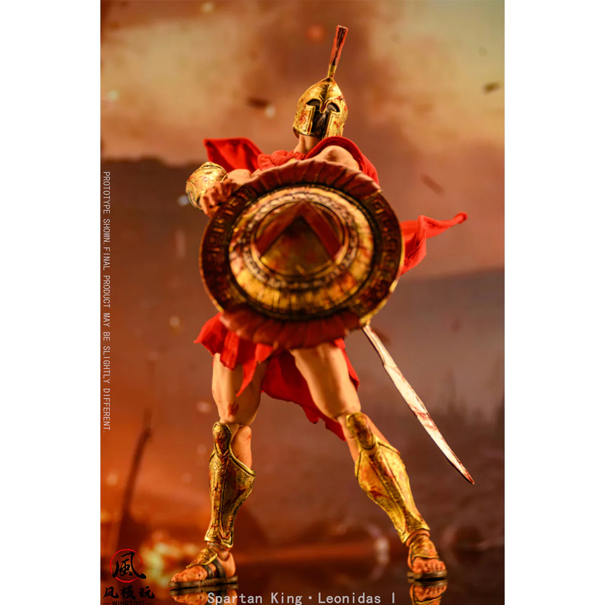 PRE ORDER – WIND TOYS 1/12 FMW004 ETERNAL WARLORDS SERIES SPARTAN KING·LEONIDAS I BLOODSTAINED EDITION