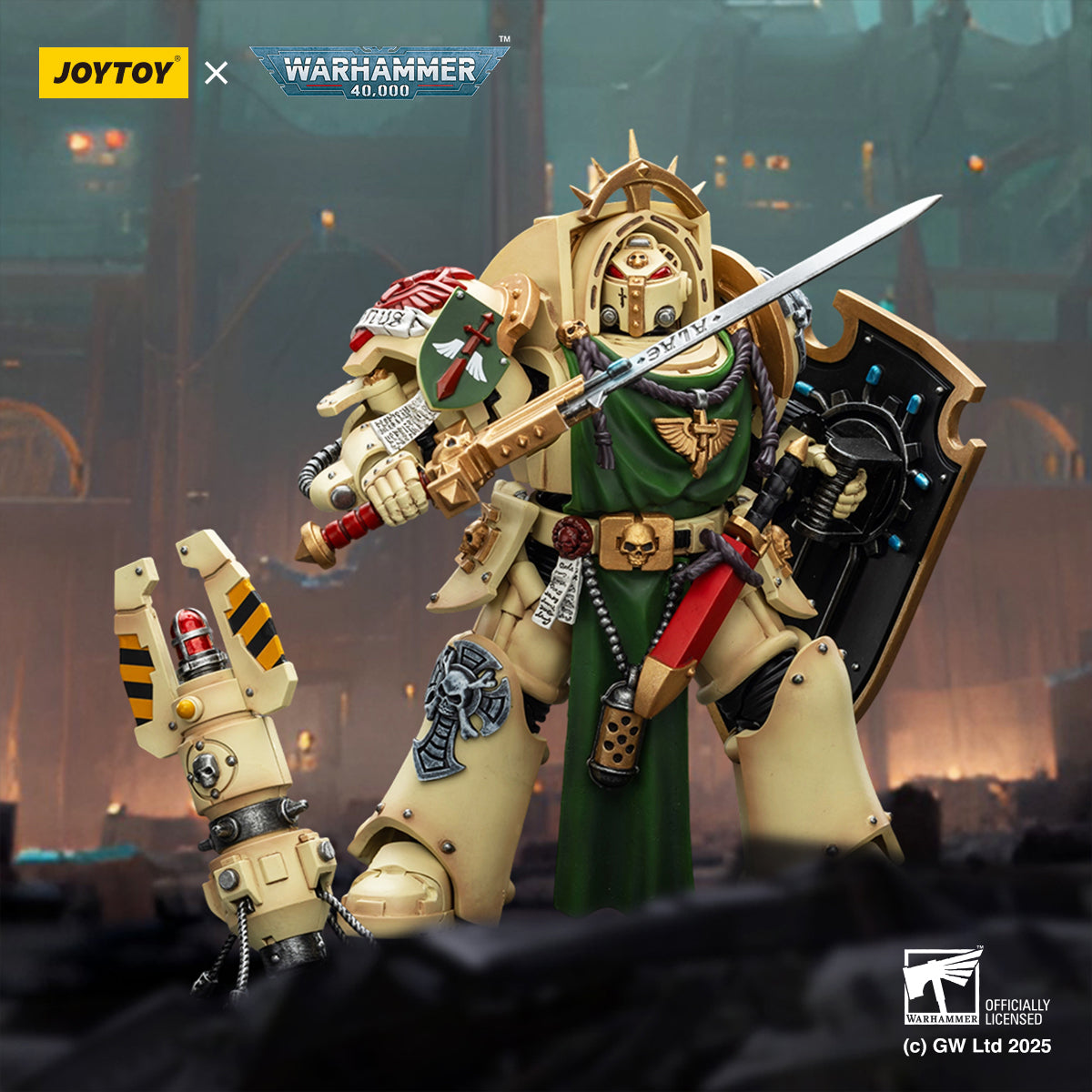 PRE ORDER – 1/18 DARK ANGELS: DEATHWING KNIGHT 1 WITH POWER SWORD, STORM SHIELD AND TELEPORT HOMER JT02489