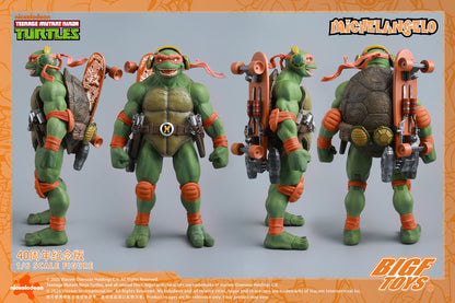 PRE ORDER – 1/6 TMNT MICHELANGELO 40TH ANNIVERSARY ACTION FIGURE BIGF-004
