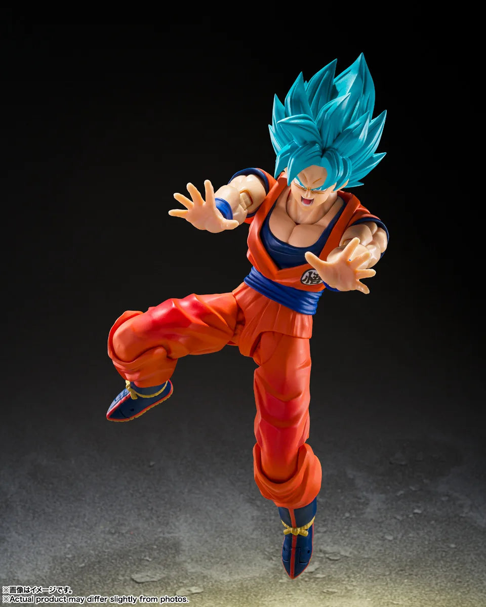 PRE ORDER – S.H.FIGUARTS DRAGON BALL SUPER - SUPER SAIYAN GOD SUPER SAIYAN SON GOKU - BLUE POWER TRANSCENDING LIMITS