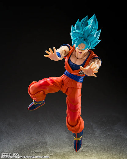 PRE ORDER – S.H.FIGUARTS DRAGON BALL SUPER - SUPER SAIYAN GOD SUPER SAIYAN SON GOKU - BLUE POWER TRANSCENDING LIMITS