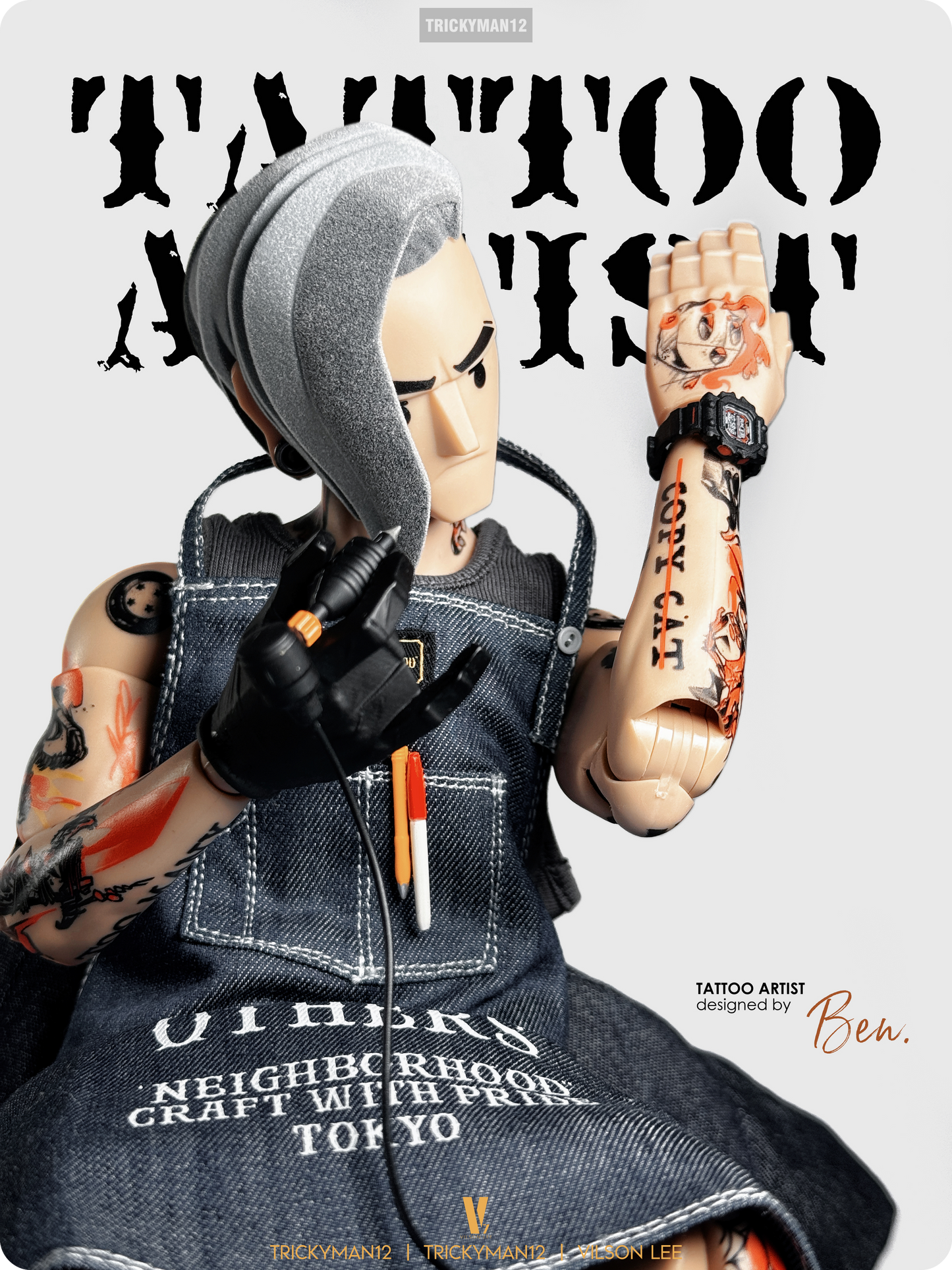 PRE ORDER – 1/6 TATTOO ARTIST 2 SPECIAL EDITION ACTION FIGURE FB-10090-B