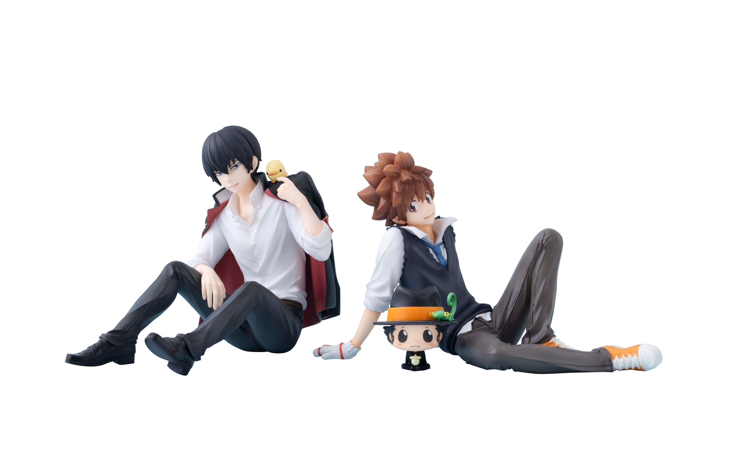 PRE ORDER – G.E.M. SERIES KATEKYO HITMAN REBORN! - PALM SIZE TSUNA & REBORN / HIBARI & HIBIRD SET
