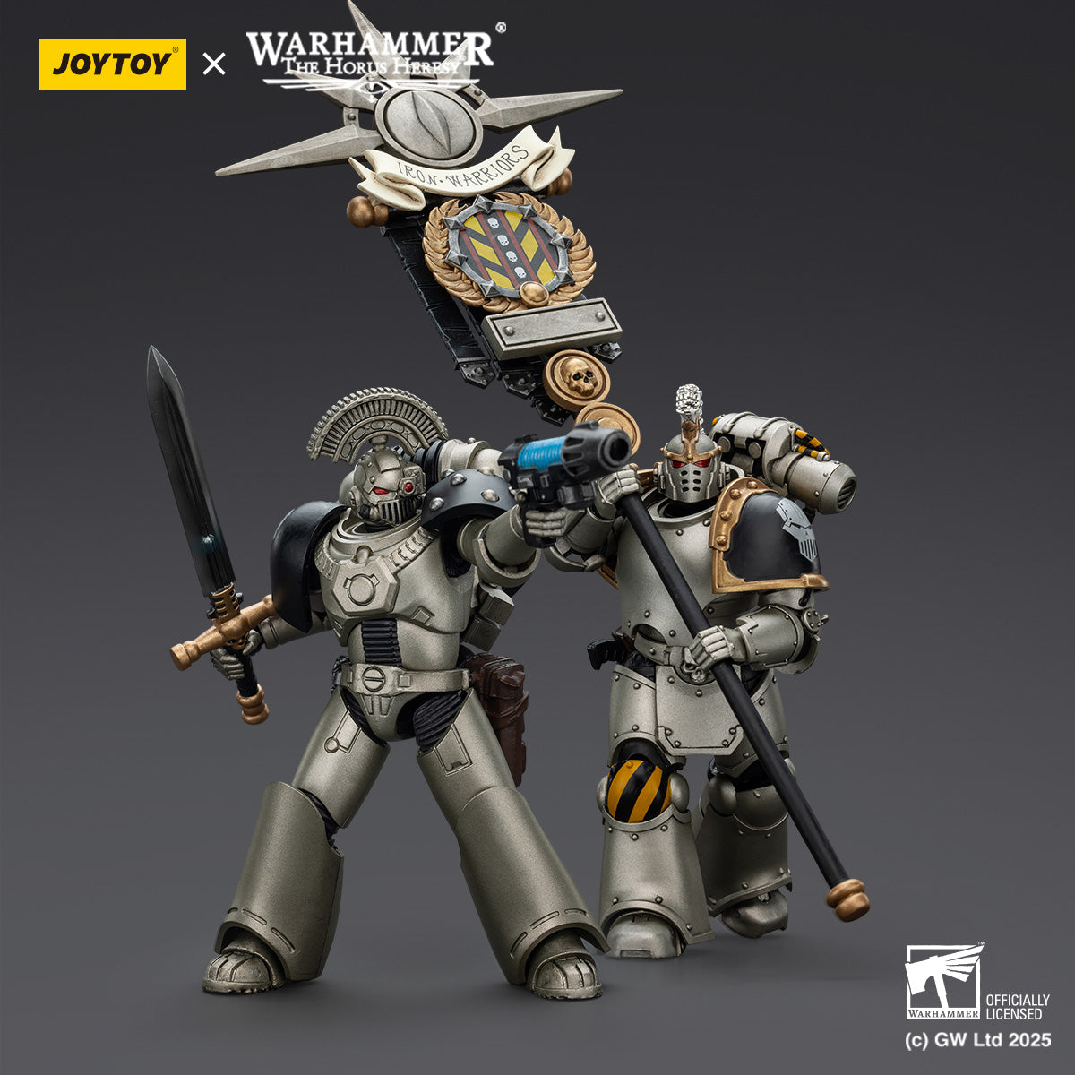 PRE ORDER – 1/18 JOYTOY IRON WARRIORS MKVI TACTICAL SERGEANT WITH POWER SWORD AND PLASMA PISTOL