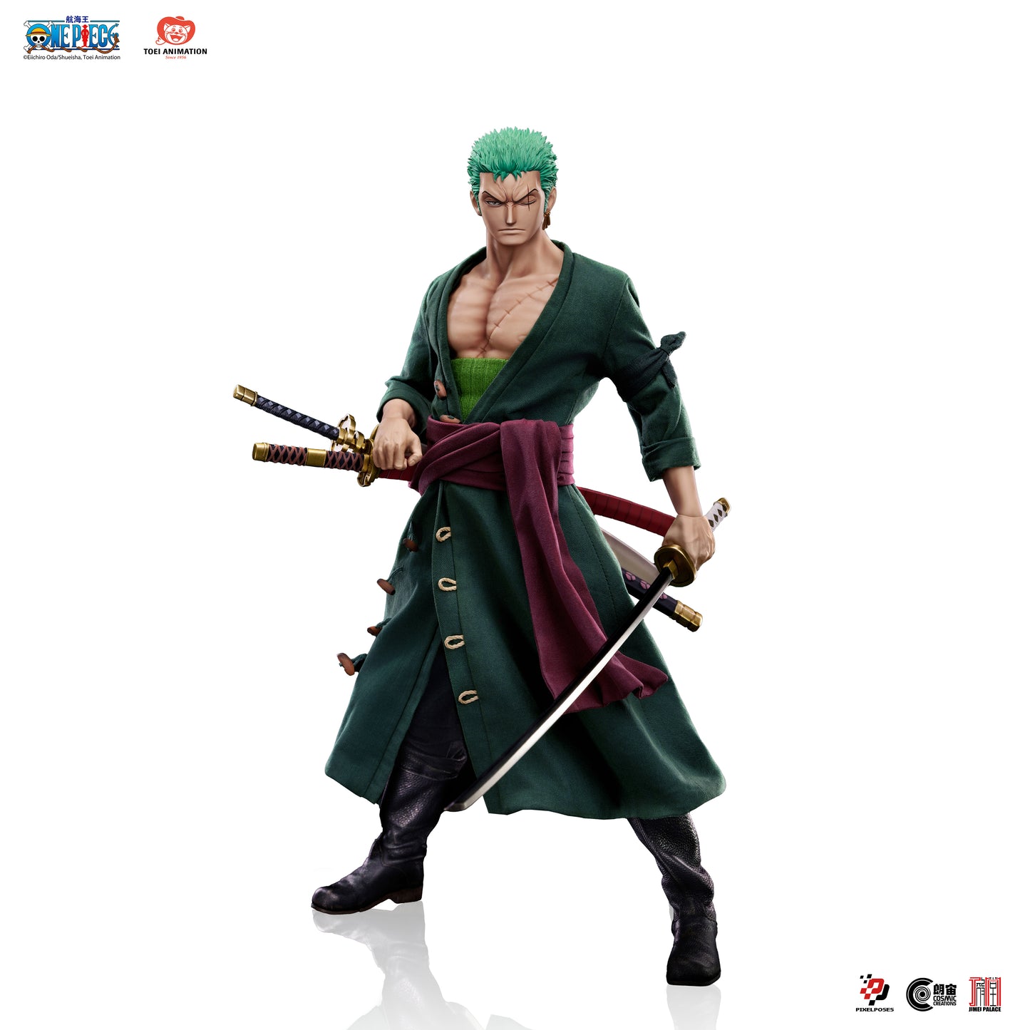 PRE ORDER – PIXEL POSES | COSMIC CREATIONS × JIMEI PALACE 1/6 ONE PIECE RORONOA ZORO ACTION FIGURE OVERSEAS VERSION PP-200595 STANDARD EDITION