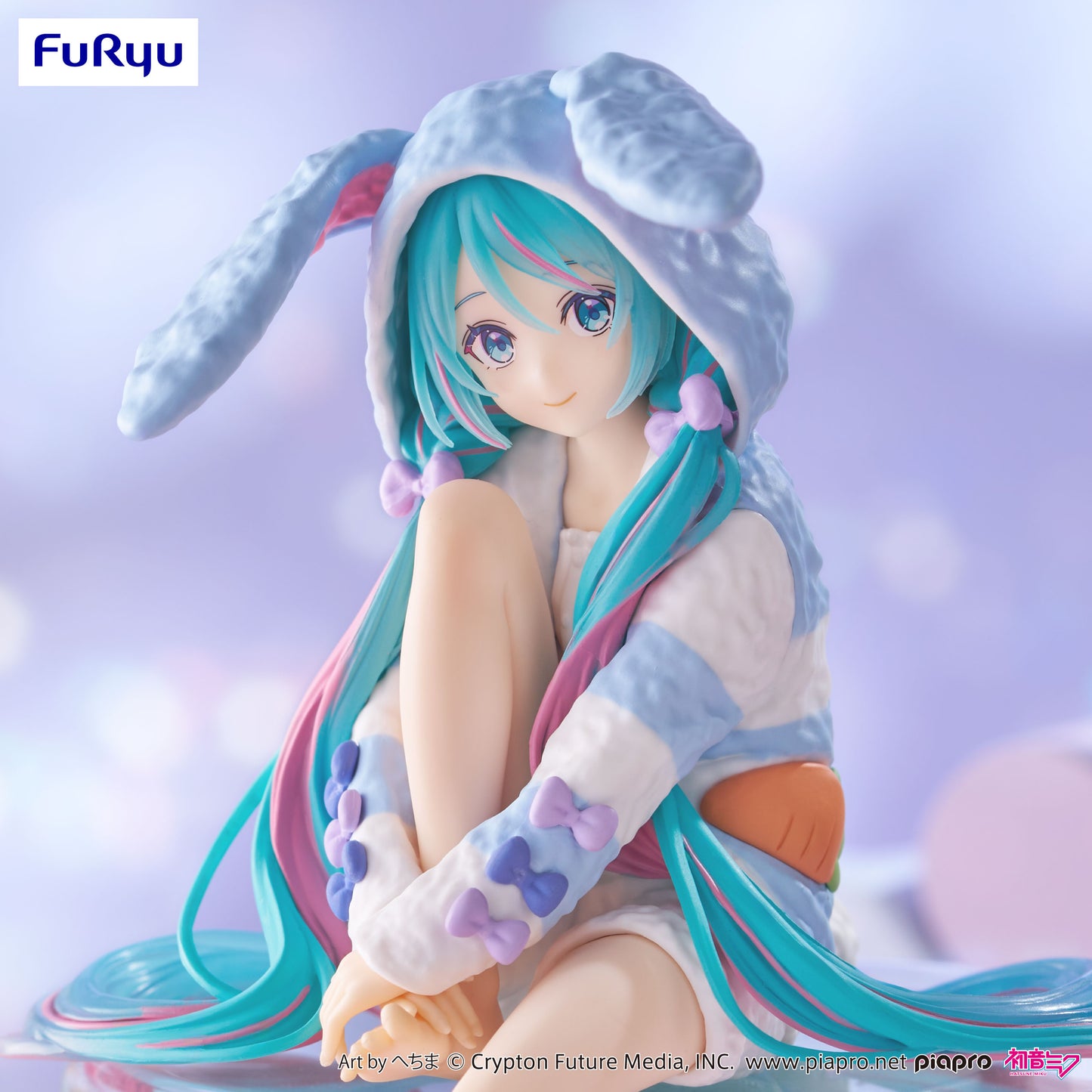 BACK ORDER – HATSUNE MIKU NOODLE STOPPER FIGURE - RABBIT EAR HOOD PAJAMA BLUE COLOR VER.