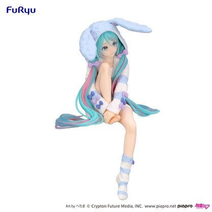 BACK ORDER – HATSUNE MIKU NOODLE STOPPER FIGURE - RABBIT EAR HOOD PAJAMA BLUE COLOR VER.
