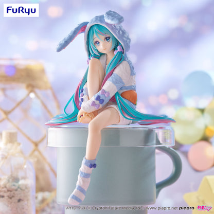 BACK ORDER – HATSUNE MIKU NOODLE STOPPER FIGURE - RABBIT EAR HOOD PAJAMA BLUE COLOR VER.