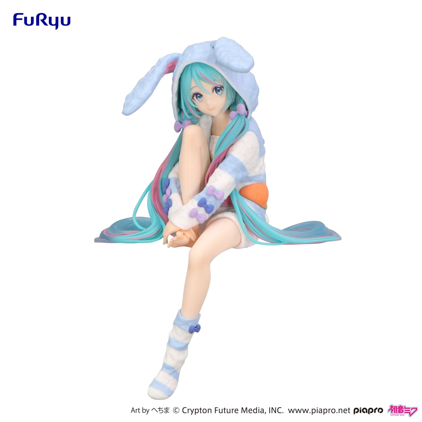 BACK ORDER – HATSUNE MIKU NOODLE STOPPER FIGURE - RABBIT EAR HOOD PAJAMA BLUE COLOR VER.