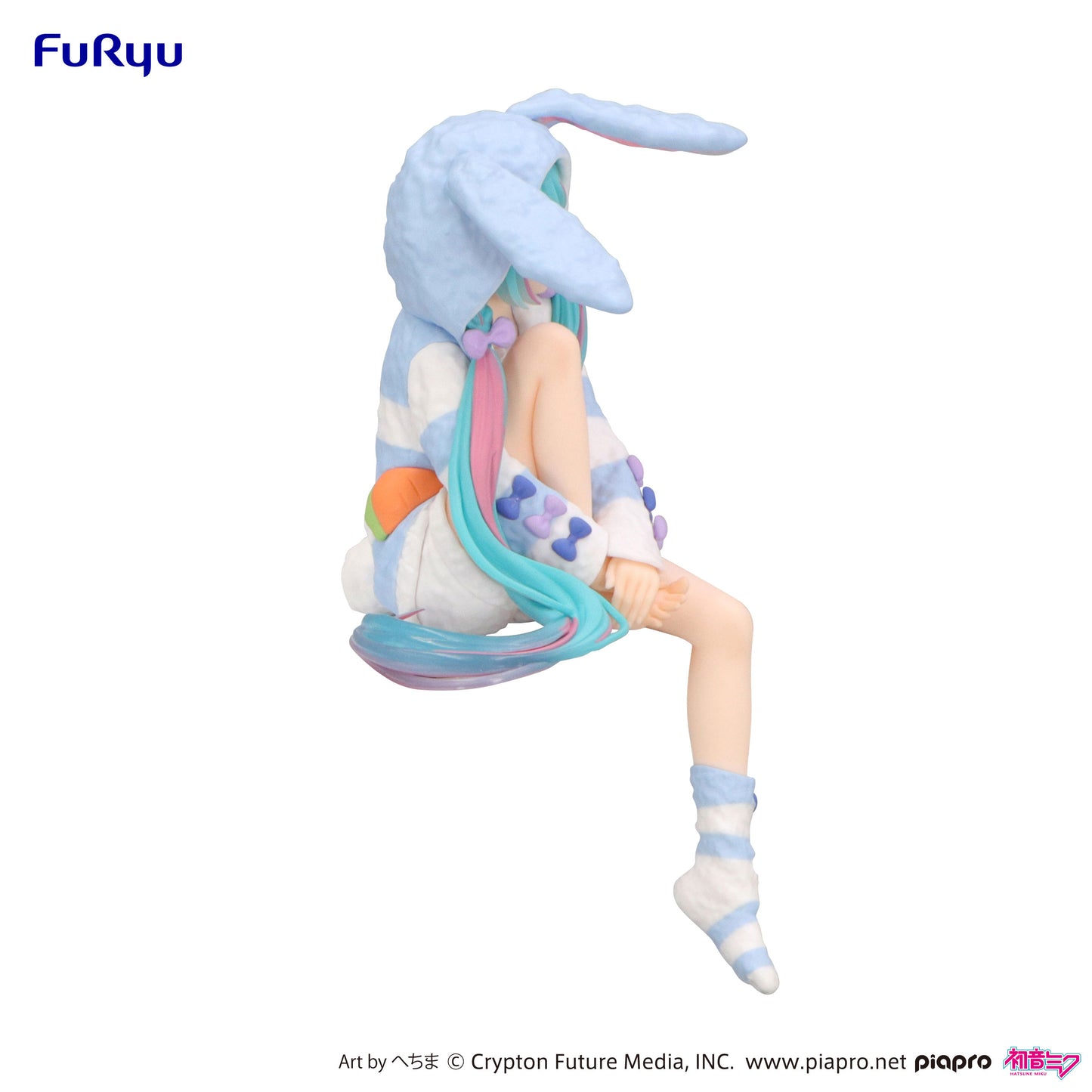 BACK ORDER – HATSUNE MIKU NOODLE STOPPER FIGURE - RABBIT EAR HOOD PAJAMA BLUE COLOR VER.