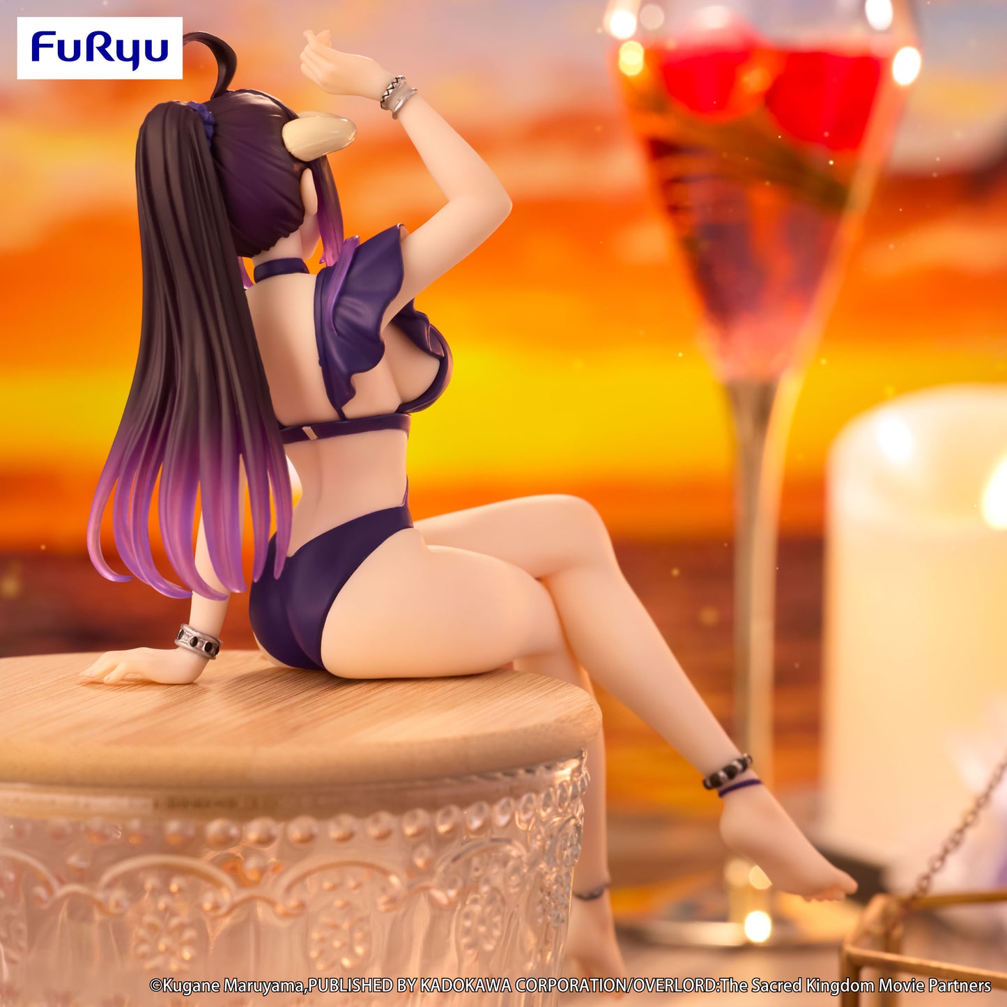 BACK ORDER – OVERLORD NOODLE STOPPER FIGURE - ALBEDO SWIMSUIT DARK PURPLE COLOR VER.