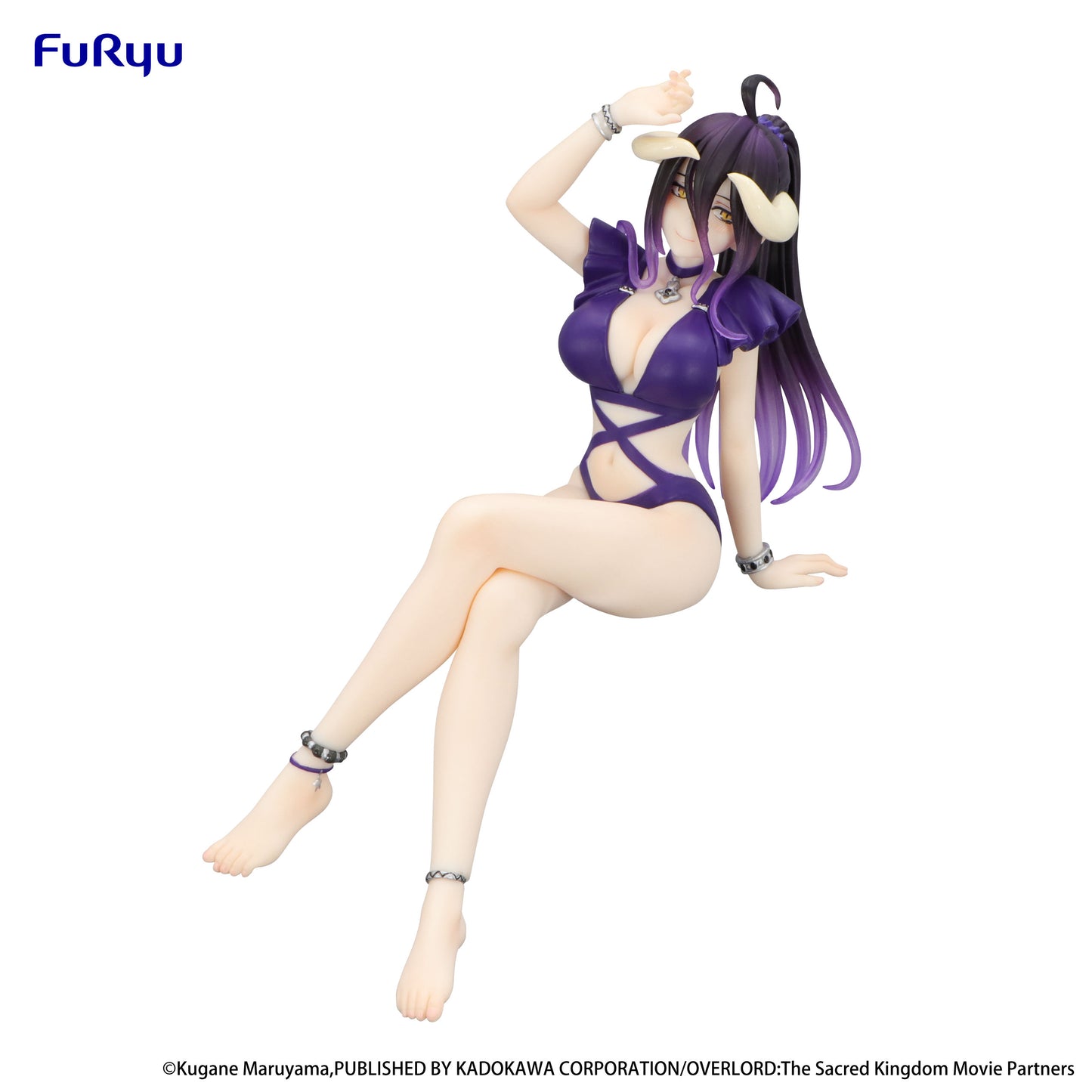 BACK ORDER – OVERLORD NOODLE STOPPER FIGURE - ALBEDO SWIMSUIT DARK PURPLE COLOR VER.