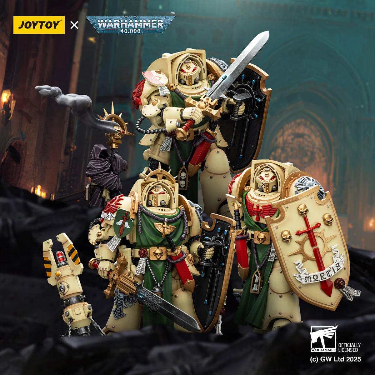 PRE ORDER – 1/18 DARK ANGELS: DEATHWING KNIGHT 1 WITH POWER SWORD, STORM SHIELD AND TELEPORT HOMER JT02489