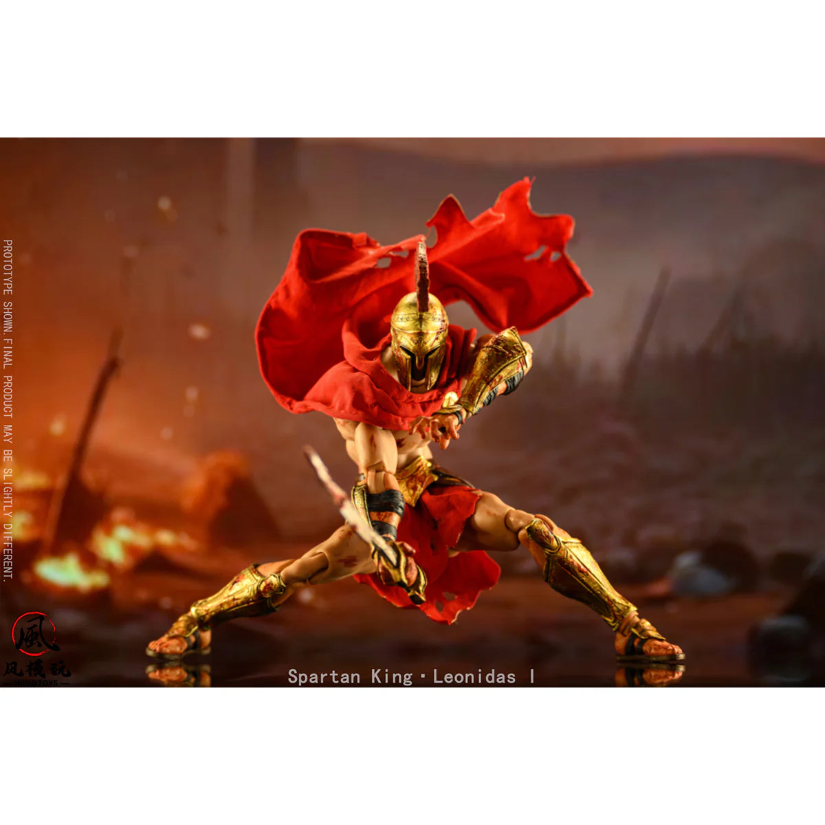PRE ORDER – WIND TOYS 1/12 FMW004 ETERNAL WARLORDS SERIES SPARTAN KING·LEONIDAS I BLOODSTAINED EDITION