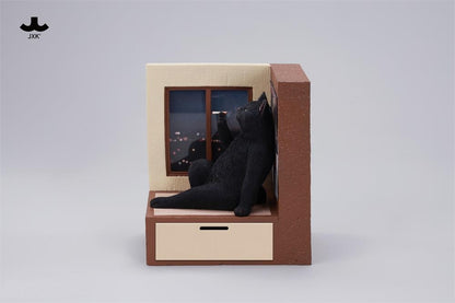 PRE ORDER – JXK317A PHILOSOPHER CAT AT THE WINDOWSILL