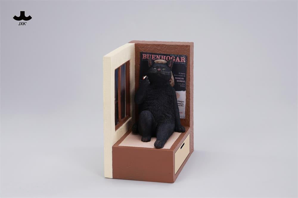 PRE ORDER – JXK317A PHILOSOPHER CAT AT THE WINDOWSILL