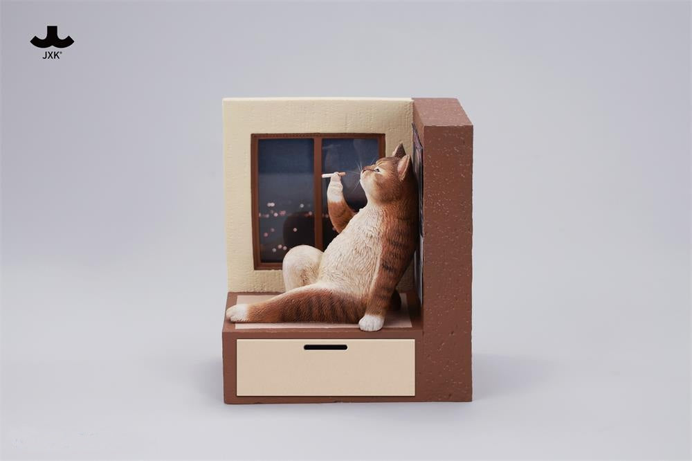 PRE ORDER – JXK317B PHILOSOPHER CAT AT THE WINDOWSILL