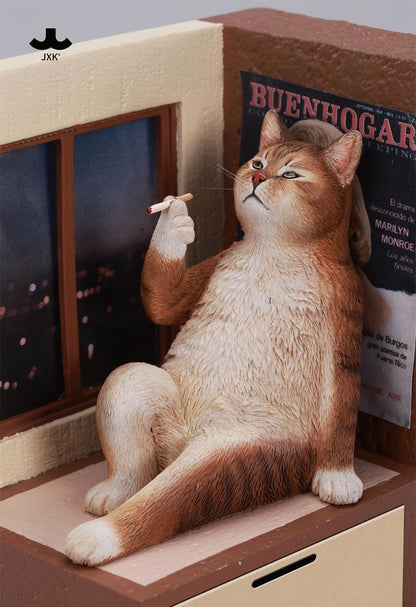 PRE ORDER – JXK317B PHILOSOPHER CAT AT THE WINDOWSILL