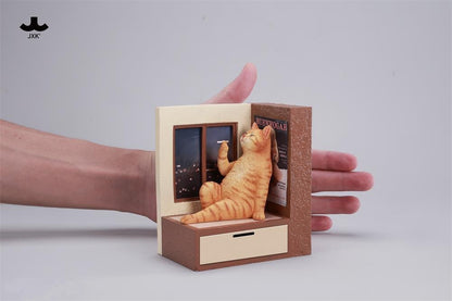 PRE ORDER – JXK317D PHILOSOPHER CAT AT THE WINDOWSILL