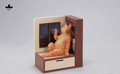 PRE ORDER – JXK317D PHILOSOPHER CAT AT THE WINDOWSILL
