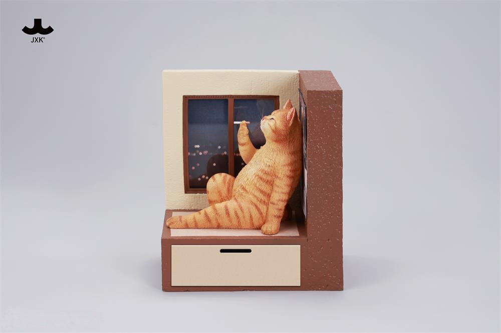 PRE ORDER – JXK317D PHILOSOPHER CAT AT THE WINDOWSILL