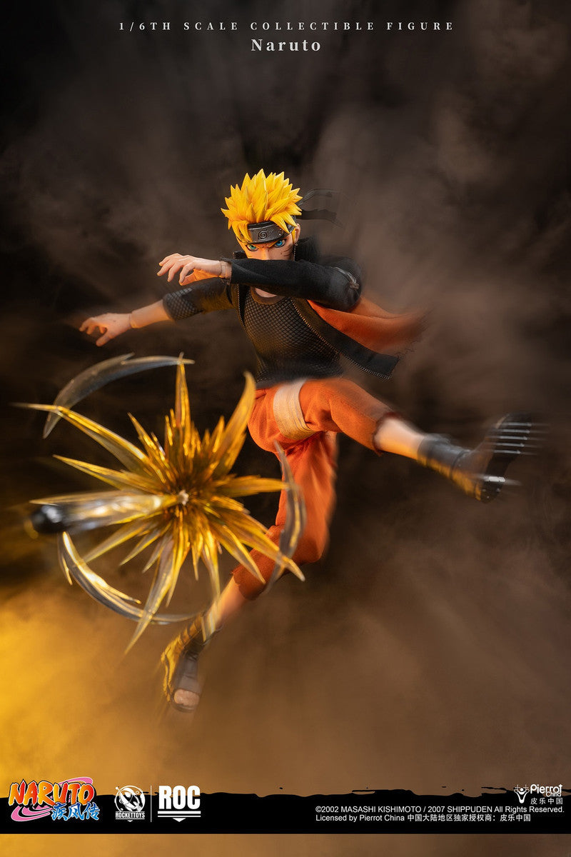 PRE ORDER – ROCKETTOYS ROC-012 1/6 OFFICIALLY LICENSED CHINESE VERSION: NARUTO SHIPPUDEN - UZUMAKI NARUTO BATTLE DAMAGED VER.