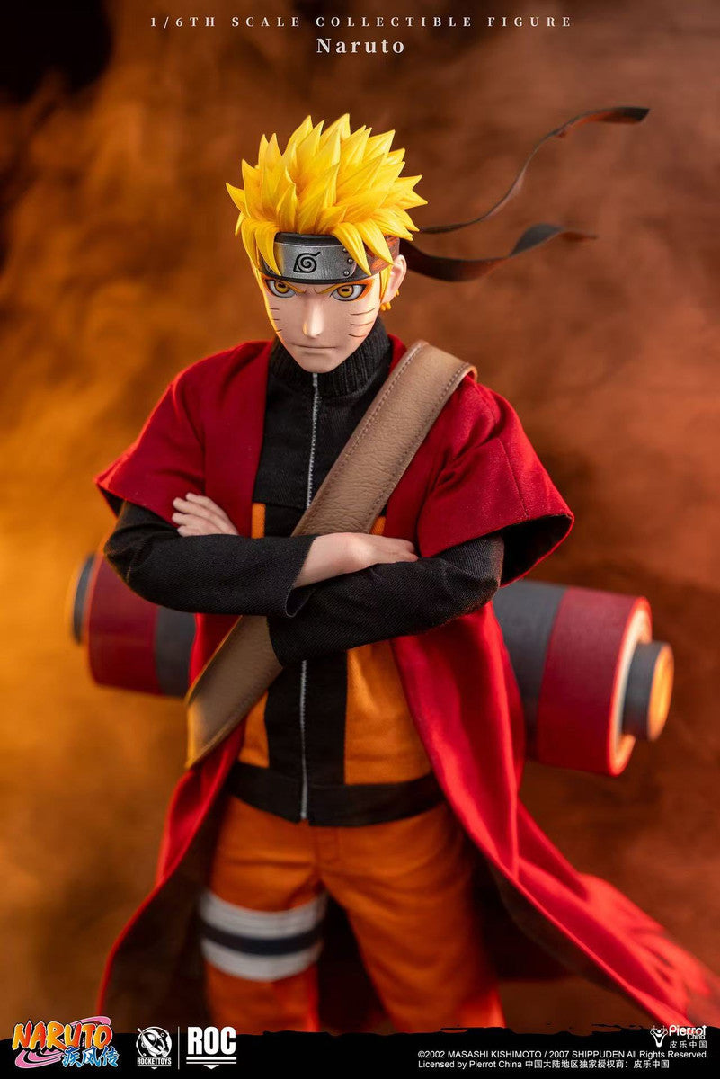 PRE ORDER – ROCKETTOYS ROC-011 1/6 OFFICIALLY LICENSED CHINESE VERSION: NARUTO SHIPPUDEN - UZUMAKI NARUTO [SAGE MODE VER.]