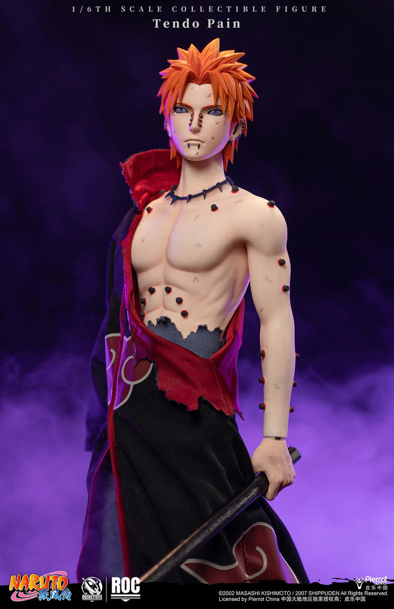 PRE ORDER – ROCKETTOYS ROC-014 1/6 OFFICIALLY LICENSED CHINESE VERSION: NARUTO SHIPPUDEN - PAIN (TENDO) BATTLE DAMAGED VER.