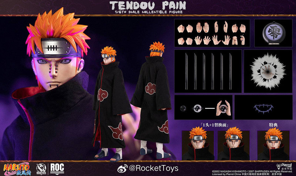 PRE ORDER – ROCKETTOYS ROC-013 1/6 OFFICIALLY LICENSED CHINESE VERSION: NARUTO SHIPPUDEN - PAIN (TENDO)