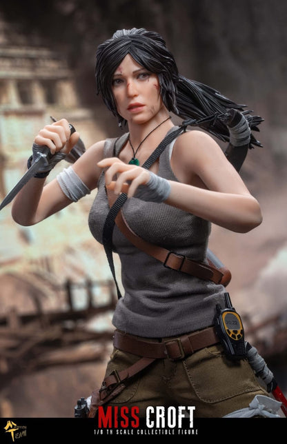 PRE ORDER – MTTOYS MTT022 1/6 TOMB RAIDER - MISS-CROFT WITH ARTICULATED EYES AND DOUBLE HEADSCULPT