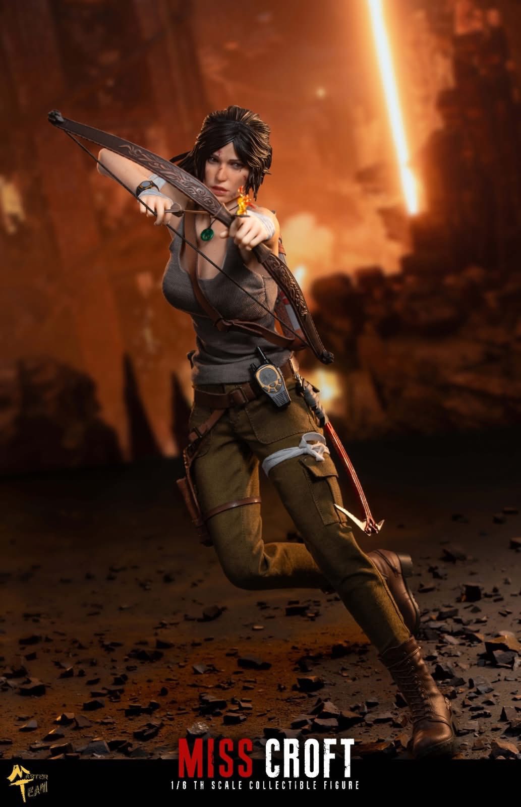 PRE ORDER – MTTOYS MTT022 1/6 TOMB RAIDER - MISS-CROFT WITH ARTICULATED EYES AND DOUBLE HEADSCULPT