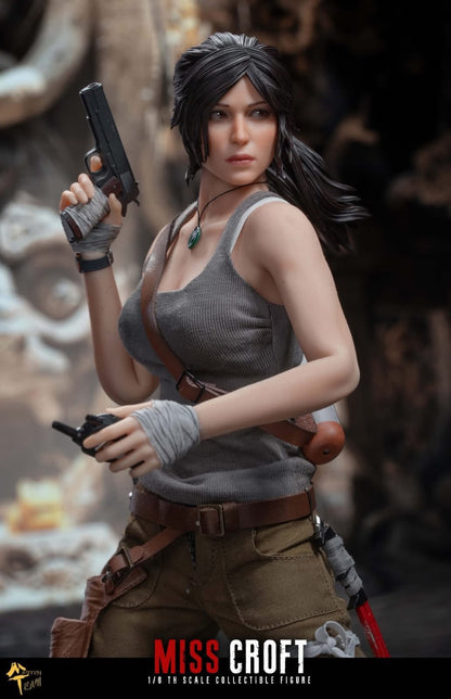 PRE ORDER – MTTOYS MTT022 1/6 TOMB RAIDER - MISS-CROFT WITH ARTICULATED EYES AND DOUBLE HEADSCULPT