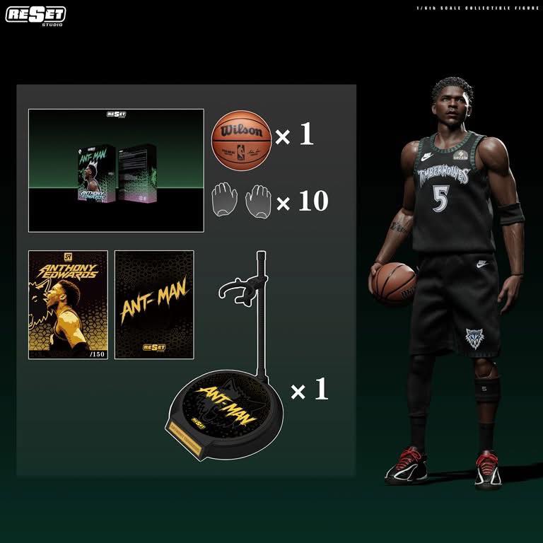 PRE ORDER – 1/6 RESET STUDIO MINNESOTA TIMBERWOLVES ANTHONY EDWARDS (LIMITED 150 PIECES)