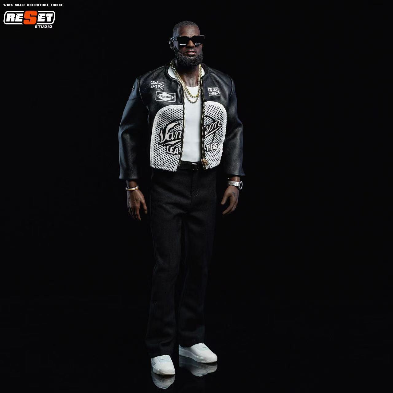 PRE ORDER – RESET STUDIO RS-0008 1/6 40,000 POINTS LEATHER JACKET - LEBRON JAMES (LIMITED EDITION OF 100 PIECES)