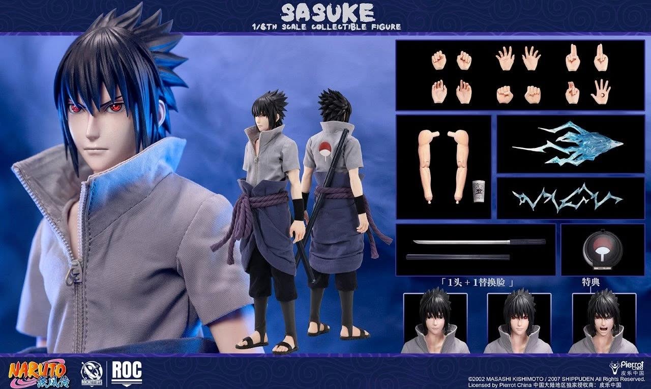 PRE ORDER – ROCKETTOYS ROC-017 1/6 NARUTO SHIPPUDEN - SASUKE UCHIHA STANDARD VERSION