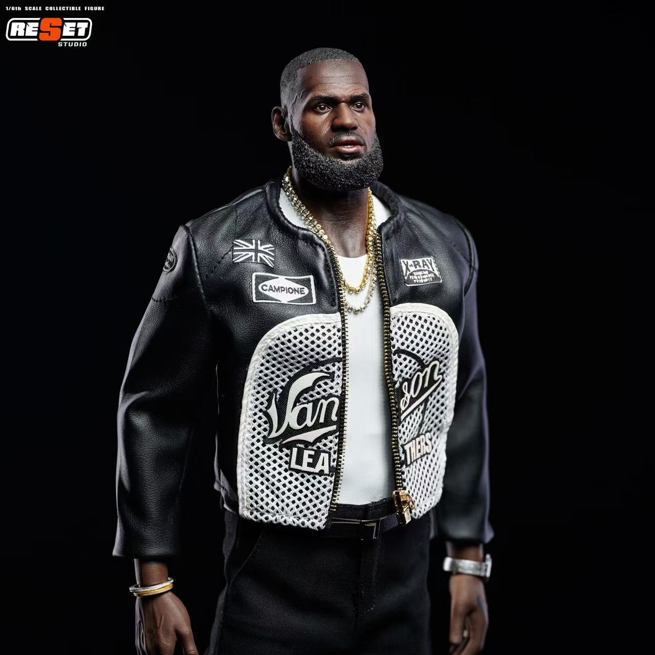 PRE ORDER – RESET STUDIO RS-0008 1/6 40,000 POINTS LEATHER JACKET - LEBRON JAMES (LIMITED EDITION OF 100 PIECES)