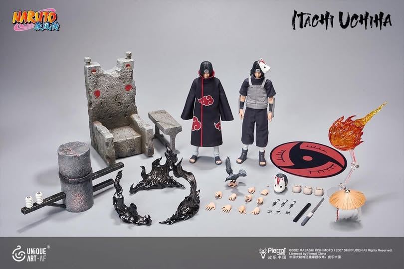 PRE ORDER – UNIQUE ART 1/12 NARUTO SHIPPUDEN - UCHIHA ITACHI PLAYABLE VERSION UA001B
