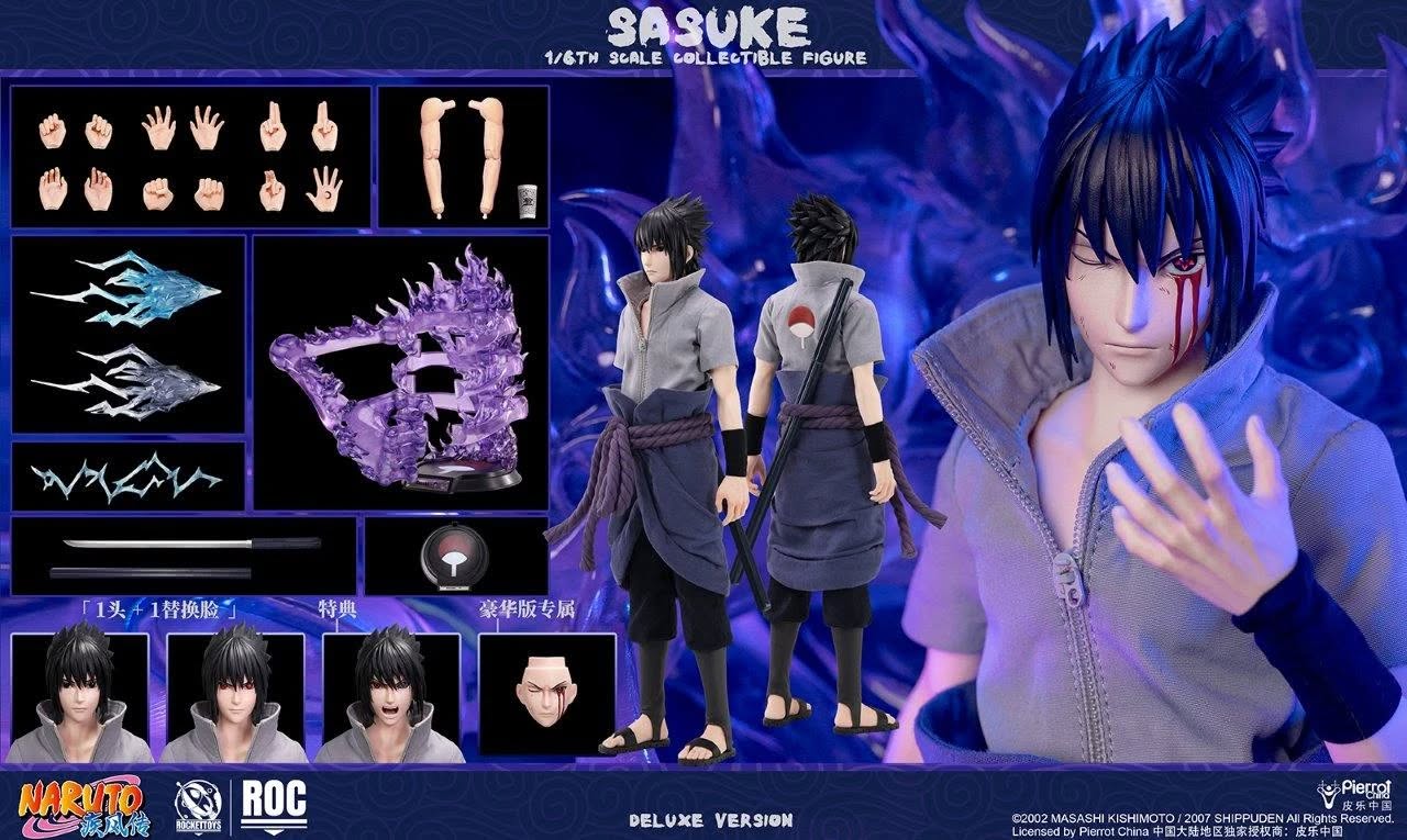 PRE ORDER – ROCKETTOYS ROC-018 1/6 NARUTO SHIPPUDEN - SASUKE UCHIHA DELUXE VERSION