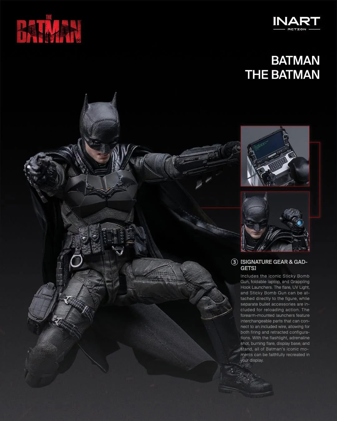 PRE ORDER – 1/12 INART THE BATMAN (2022) HG-M0006