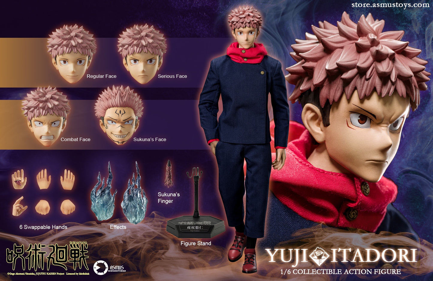 PRE ORDER – 1/6 JUJUTSU KAISEN YUJI ITADORI ACTION FIGURE REISSUE RERUN JJKS02A