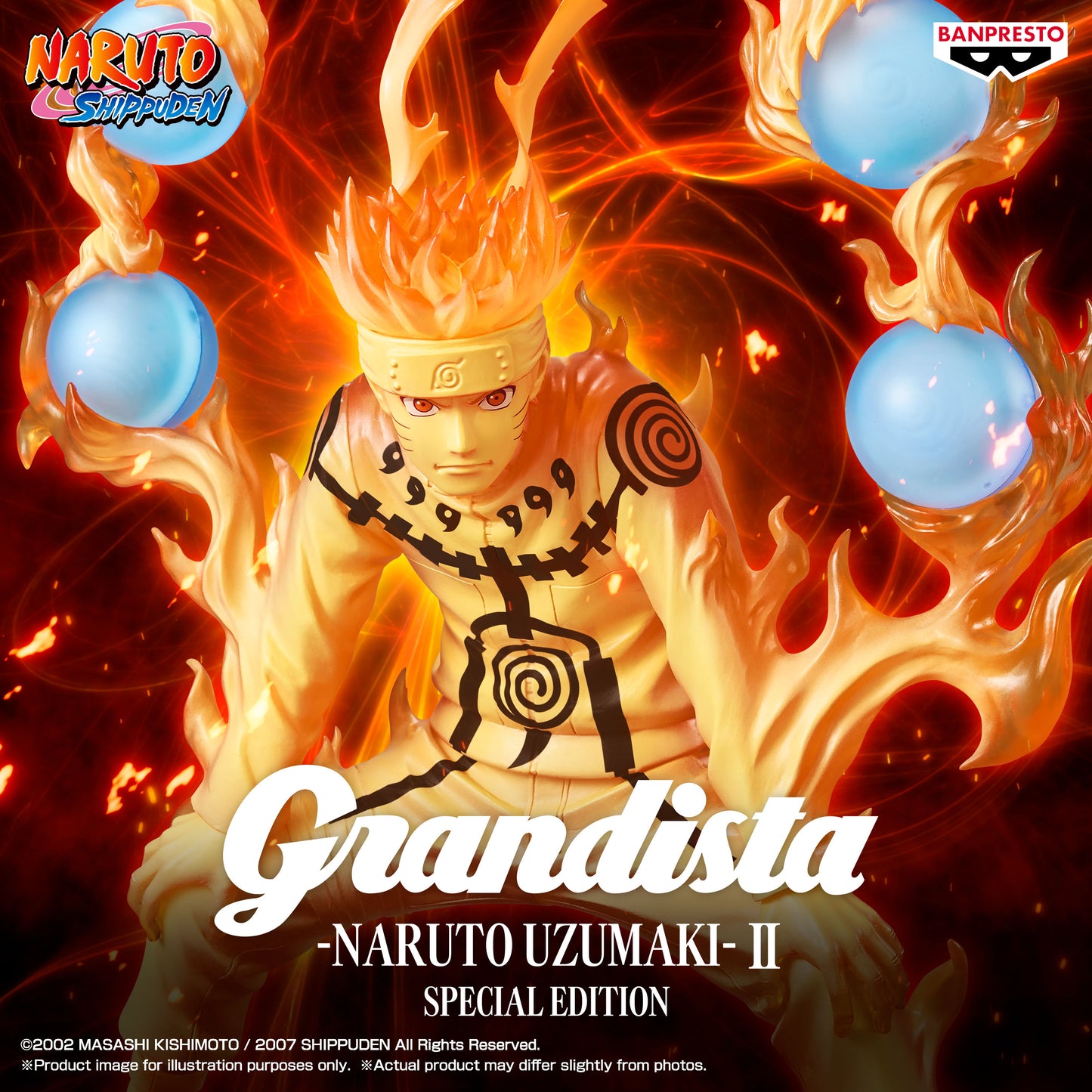 BACK ORDER – (OVERSEA LIMITED) NARUTO SHIPPUDEN GRANDISTA - NARUTO UZUMAKI - II SPECIAL EDITION