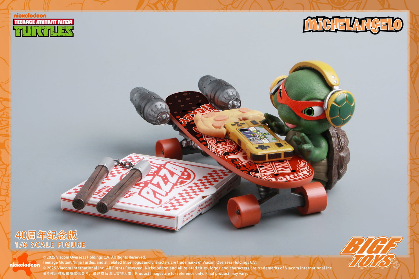 PRE ORDER – 1/6 TMNT MICHELANGELO 40TH ANNIVERSARY ACTION FIGURE BIGF-004