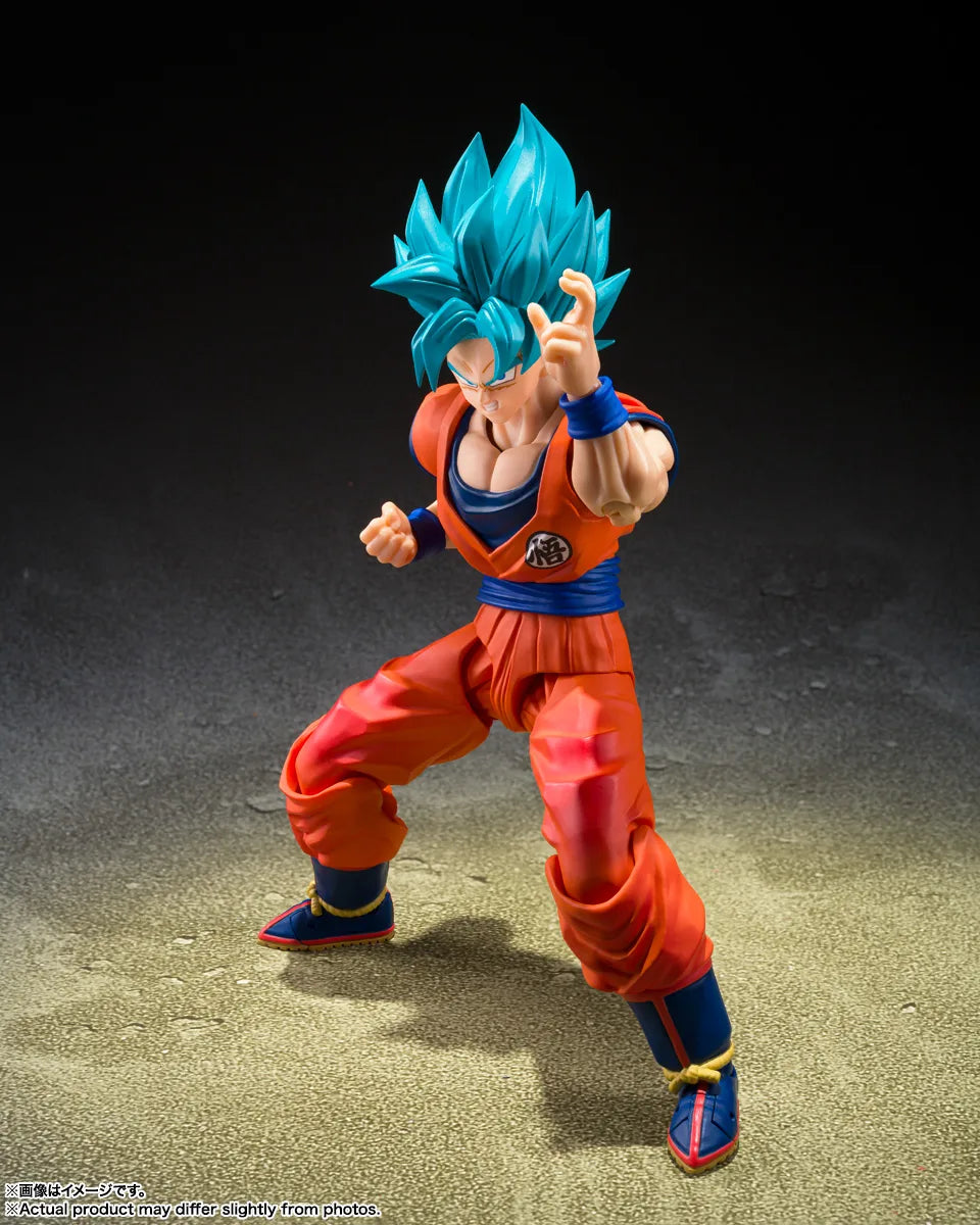 PRE ORDER – S.H.FIGUARTS DRAGON BALL SUPER - SUPER SAIYAN GOD SUPER SAIYAN SON GOKU - BLUE POWER TRANSCENDING LIMITS
