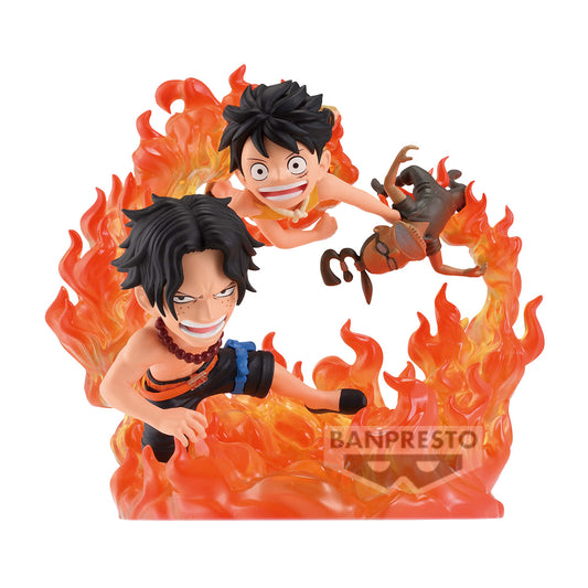 PRE ORDER – ONE PIECE WORLD COLLECTABLE FIGURE LOG STORIES - PORTGAS D.ACE & MONKEY D.LUFFY - MARINEFORD