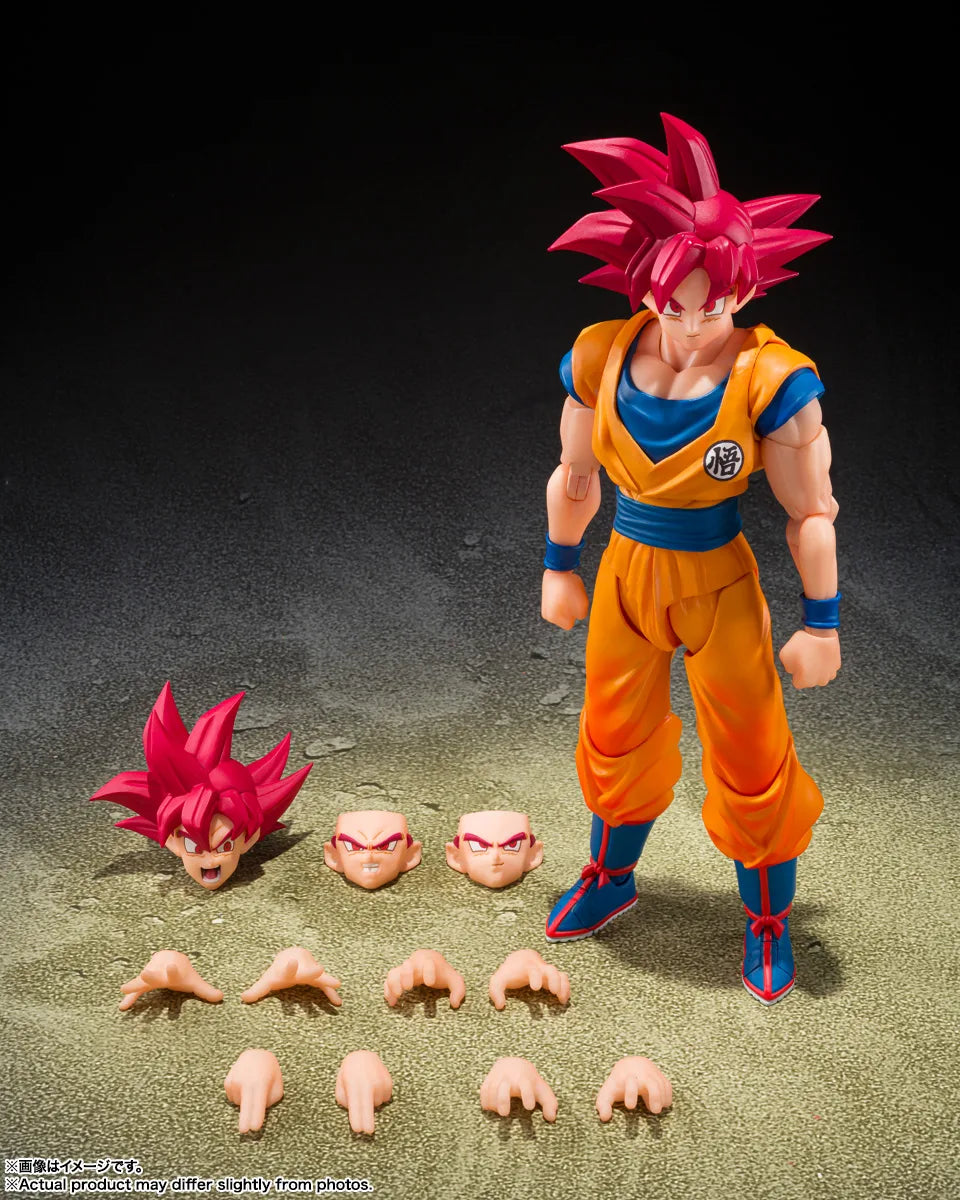 PRE ORDER – S.H.FIGUARTS DRAGON BALL SUPER - SUPER SAIYAN GOD SON GOKU - GOD AURA