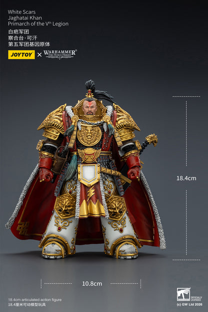 PRE ORDER – 1/18 JOYTOY WHITE SCARS JAGHATAI KHAN PRIMARCH OF THE VTH LEGION JT03363