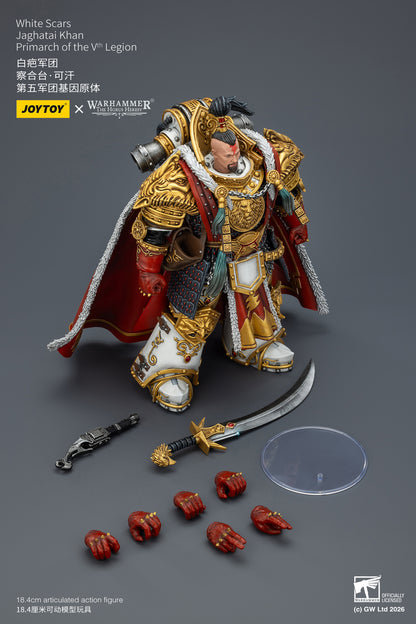 PRE ORDER – 1/18 JOYTOY WHITE SCARS JAGHATAI KHAN PRIMARCH OF THE VTH LEGION JT03363